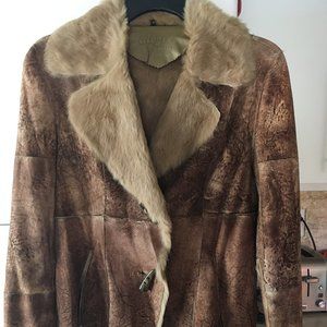 ALEGRE DONNA Genuine Rabbit Fur Suede Jacket - S